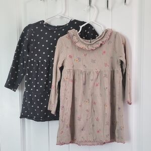 Lot of 2 Polka Dot and Floral Kids Dress